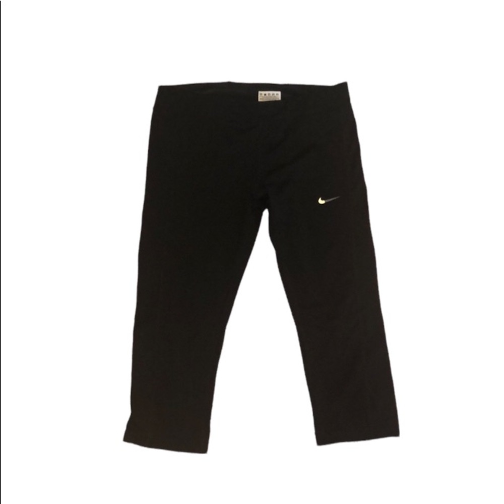 Nike Black Racer Mid-Rise Running Crop Leggings Womens Size M